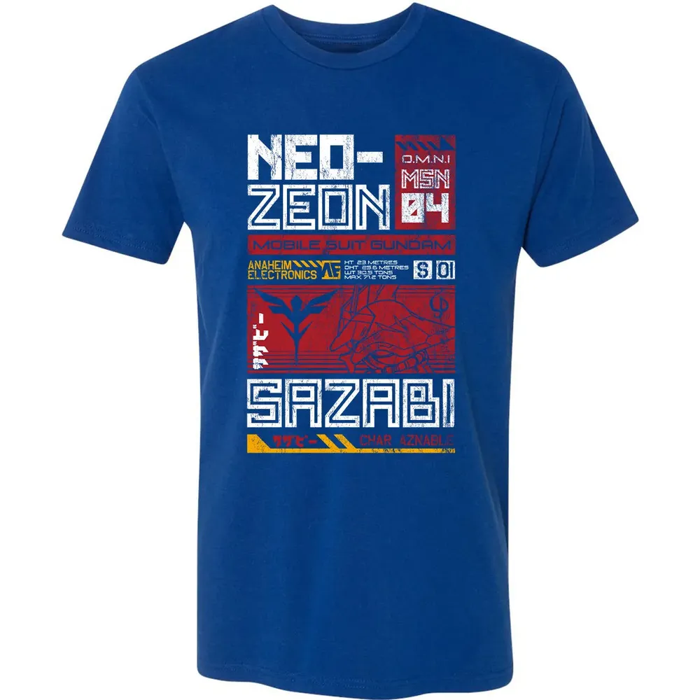 Neo Zeon - Mobile Suit Sazabi Premium Unisex T-shirt - 10