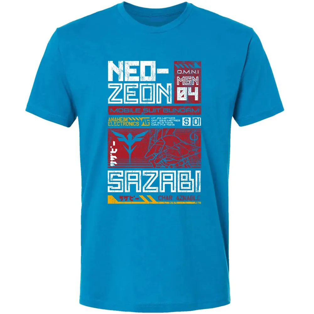 Neo Zeon - Mobile Suit Sazabi Premium Unisex T-shirt - 15