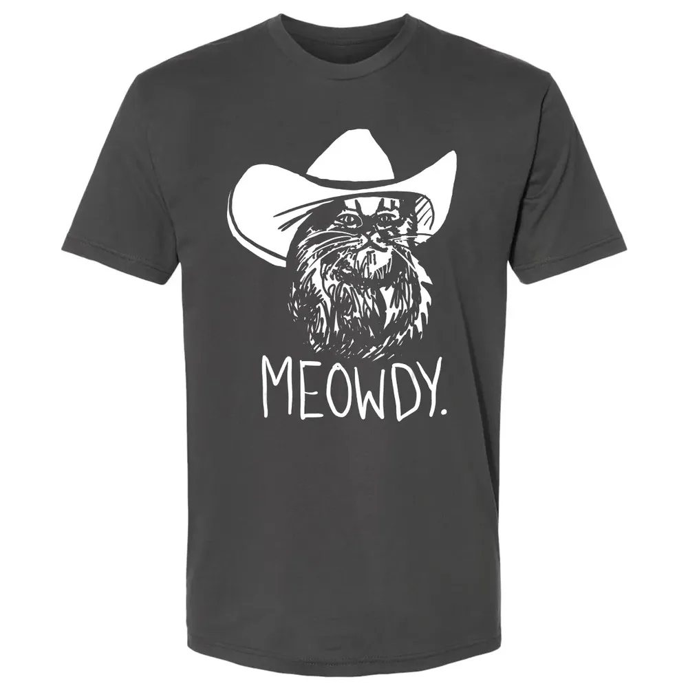 Meowdy Texas Cat Meme Premium Unisex T-shirt - 8