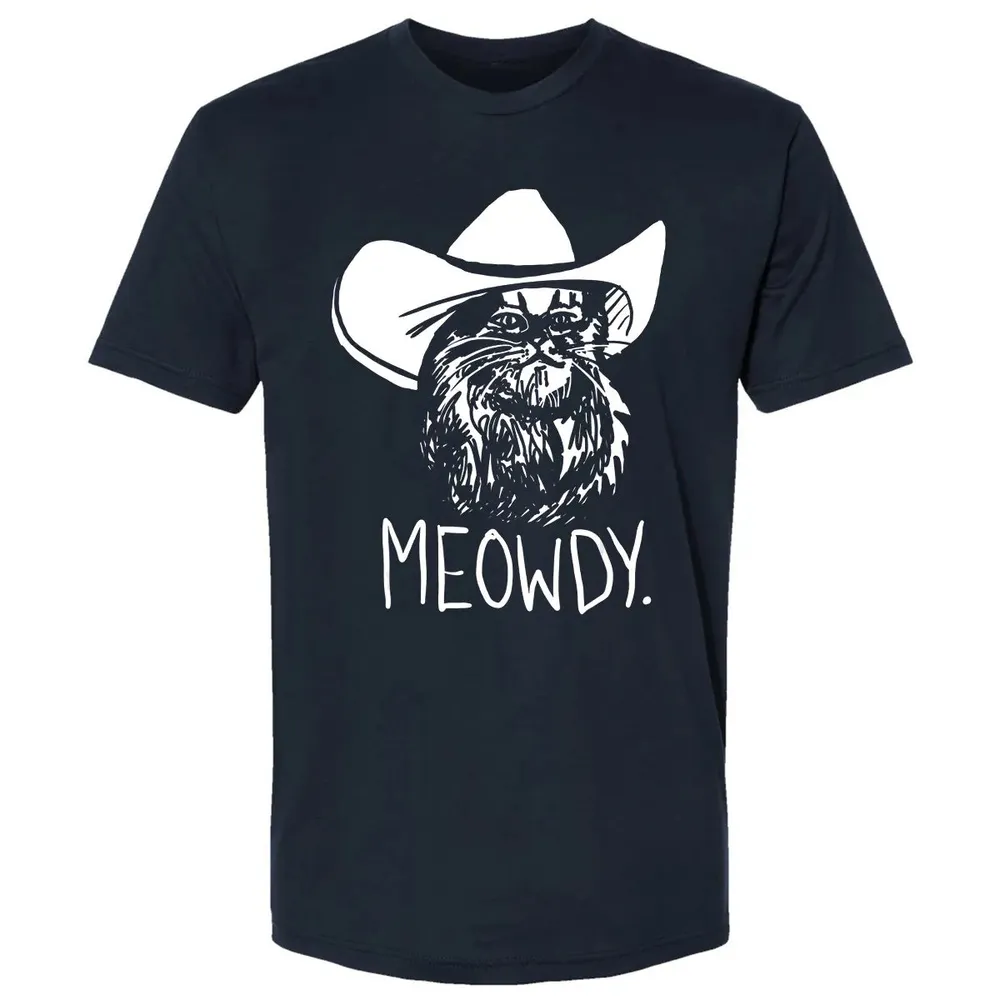 Meowdy Texas Cat Meme Premium Unisex T-shirt - 2
