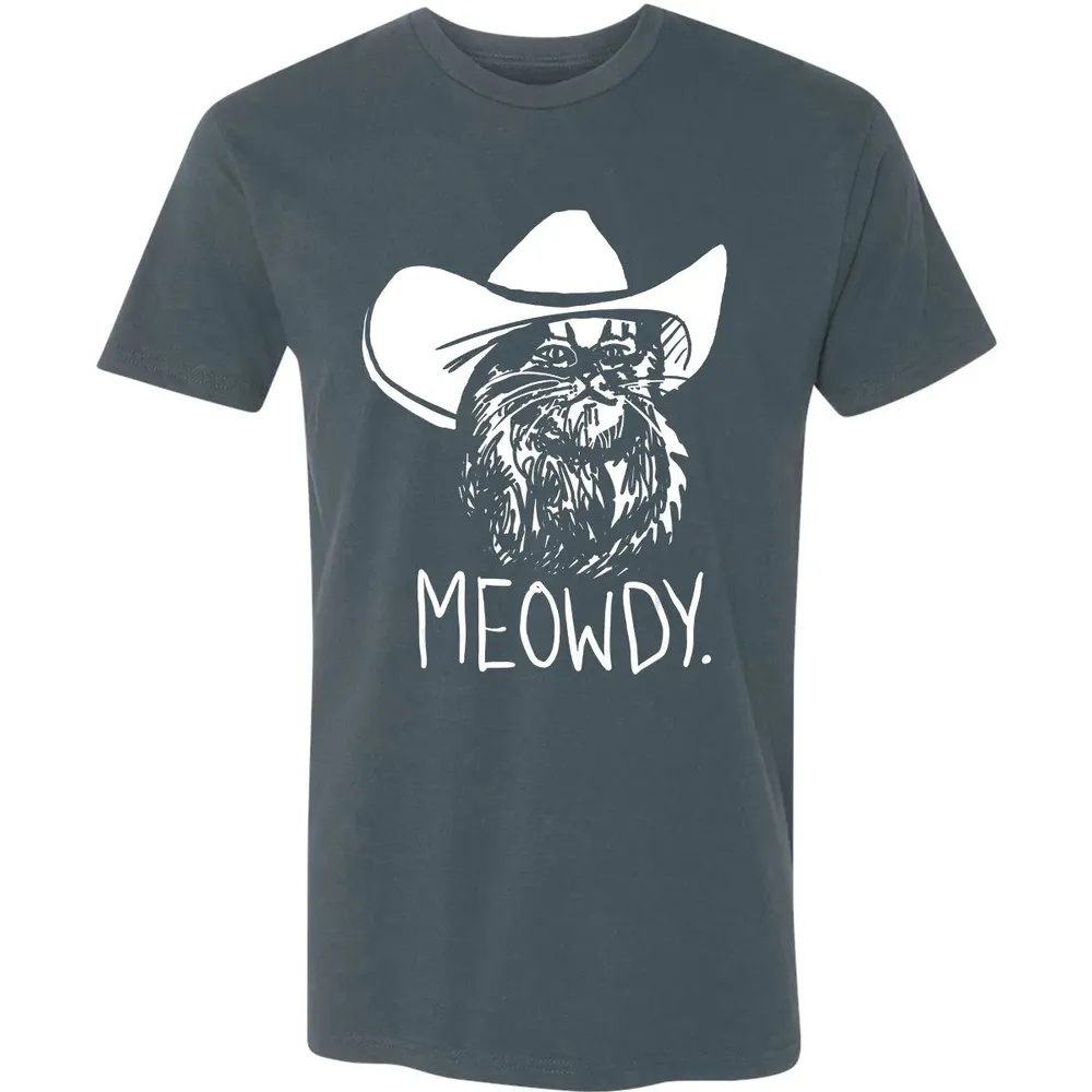 Meowdy Texas Cat Meme Premium Unisex T-shirt - 14