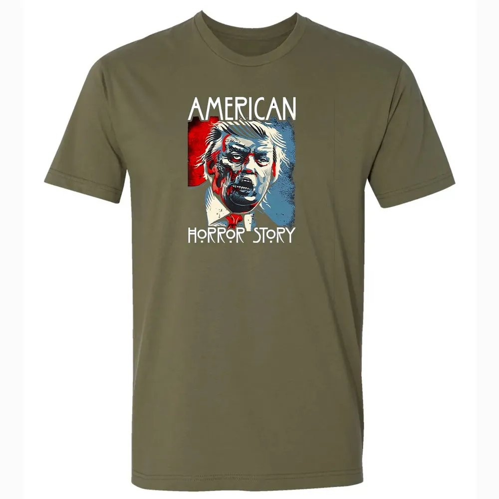 Funny Halloween Anti Trump Horror Story Americas Hated Dude Premium Unisex T-shirt - 5