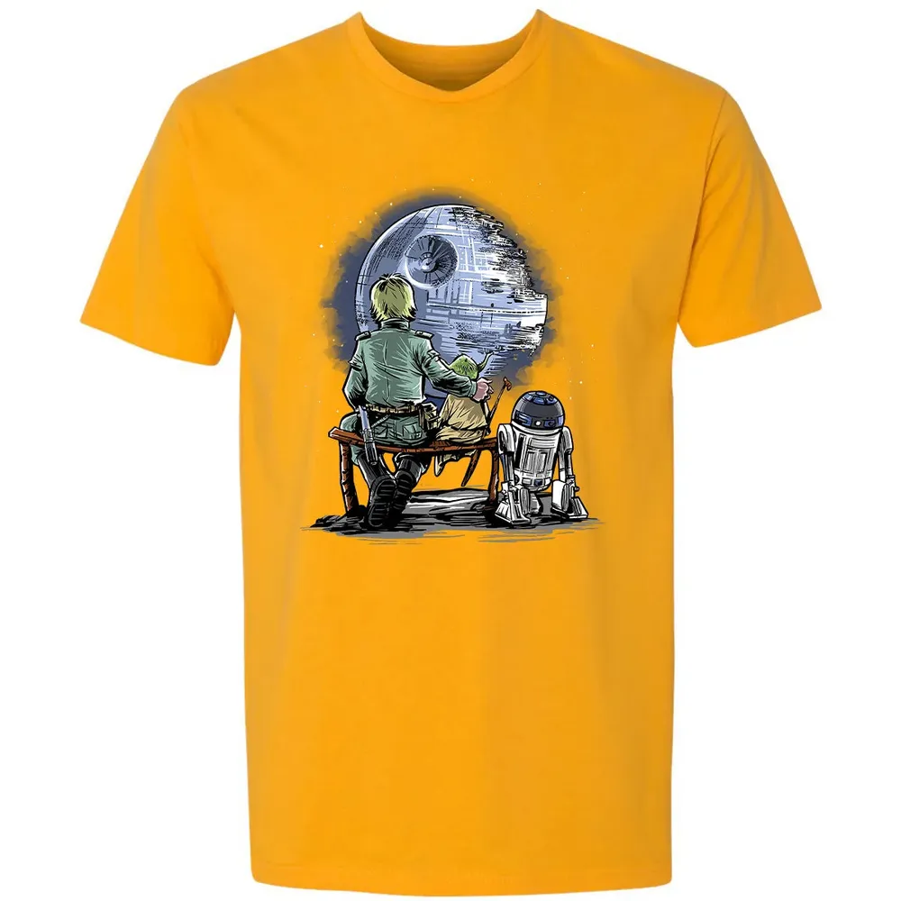 Master and Apprentice Gazing at the â€œMoonâ€ Premium Unisex T-shirt - 11