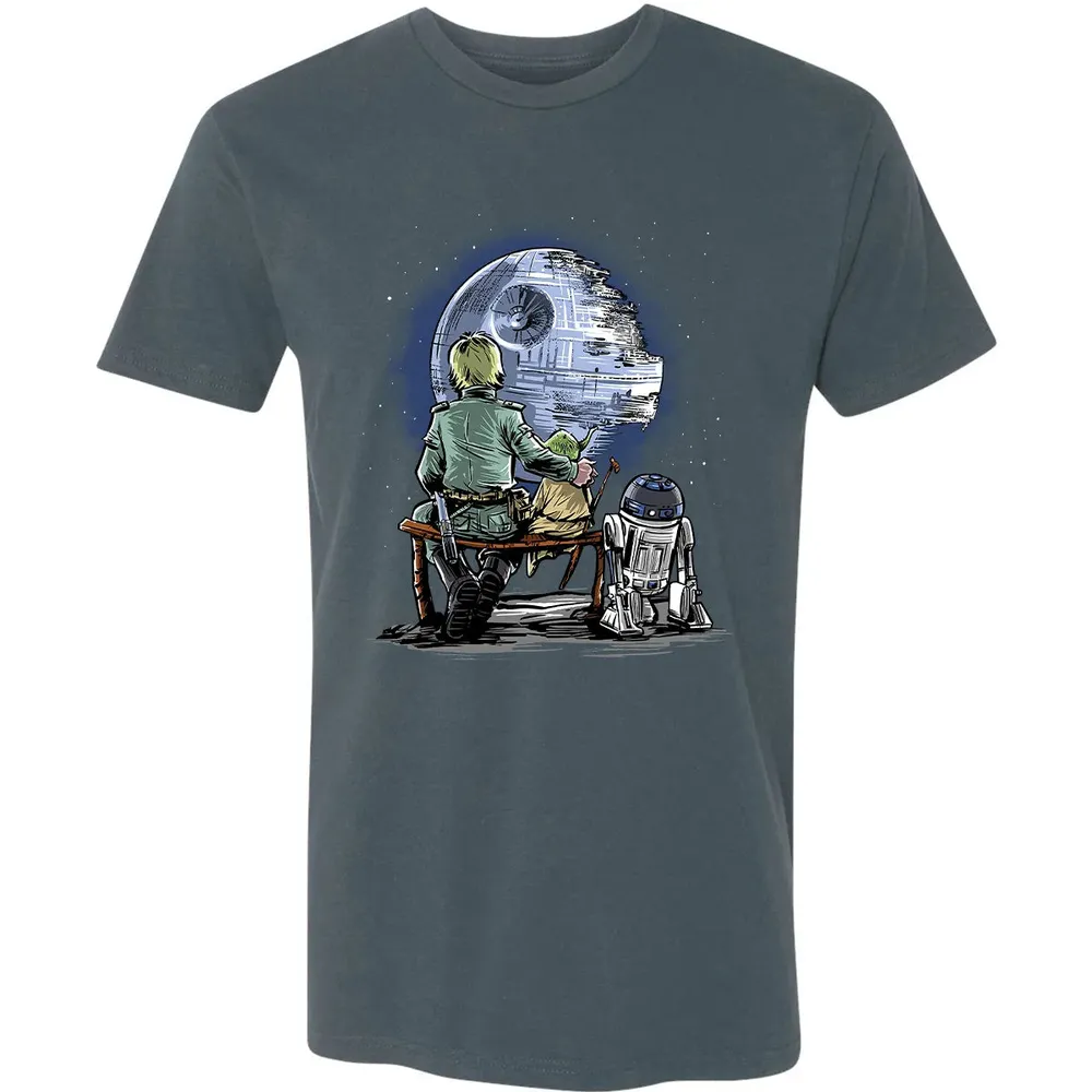 Master and Apprentice Gazing at the â€œMoonâ€ Premium Unisex T-shirt - 14