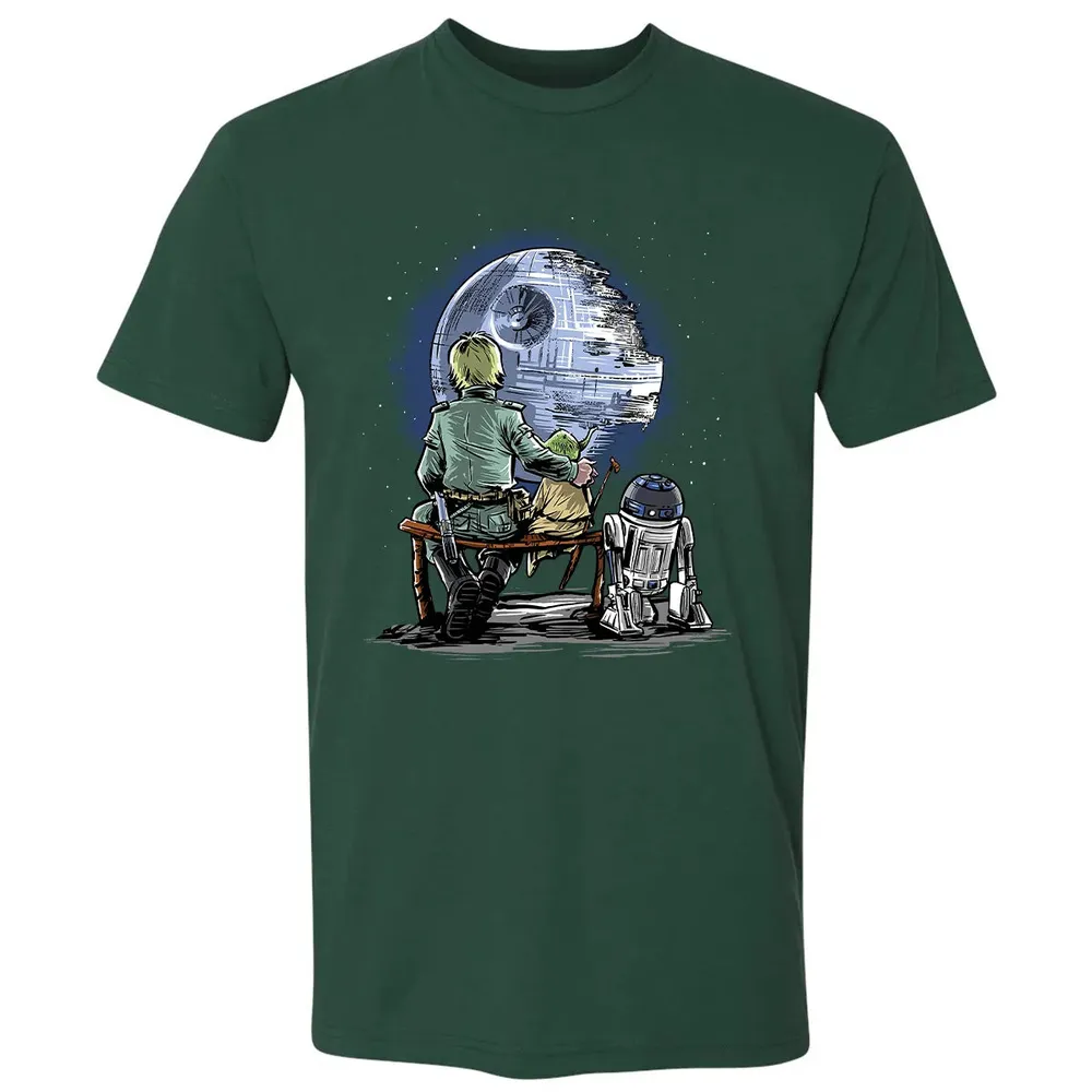 Master and Apprentice Gazing at the â€œMoonâ€ Premium Unisex T-shirt - 12