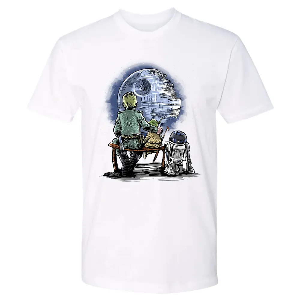 Master and Apprentice Gazing at the â€œMoonâ€ Premium Unisex T-shirt - 4