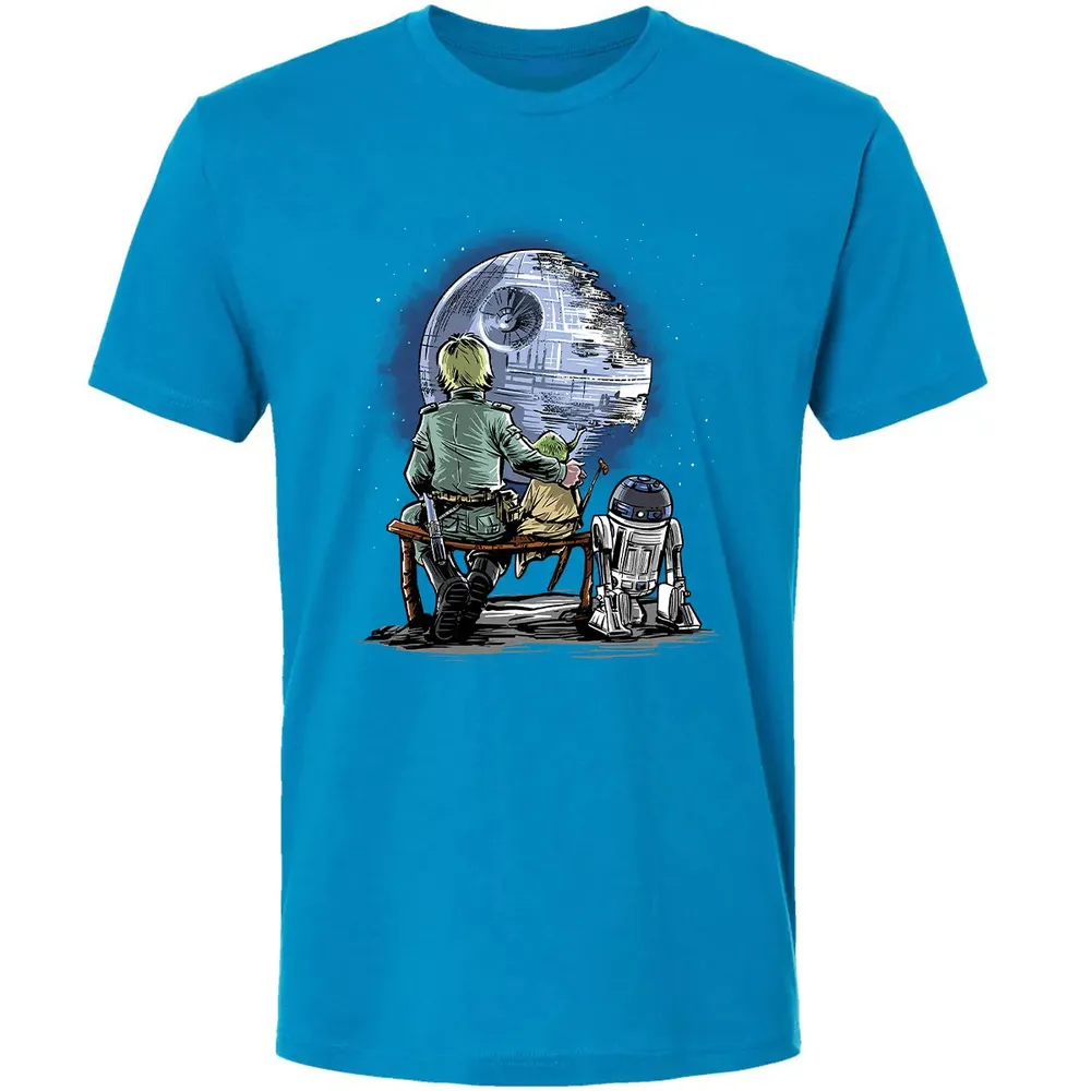 Master and Apprentice Gazing at the â€œMoonâ€ Premium Unisex T-shirt - 15