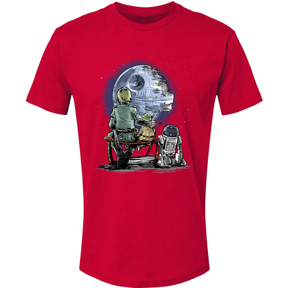 Master and Apprentice Gazing at the â€œMoonâ€ Premium Unisex T-shirt - 6
