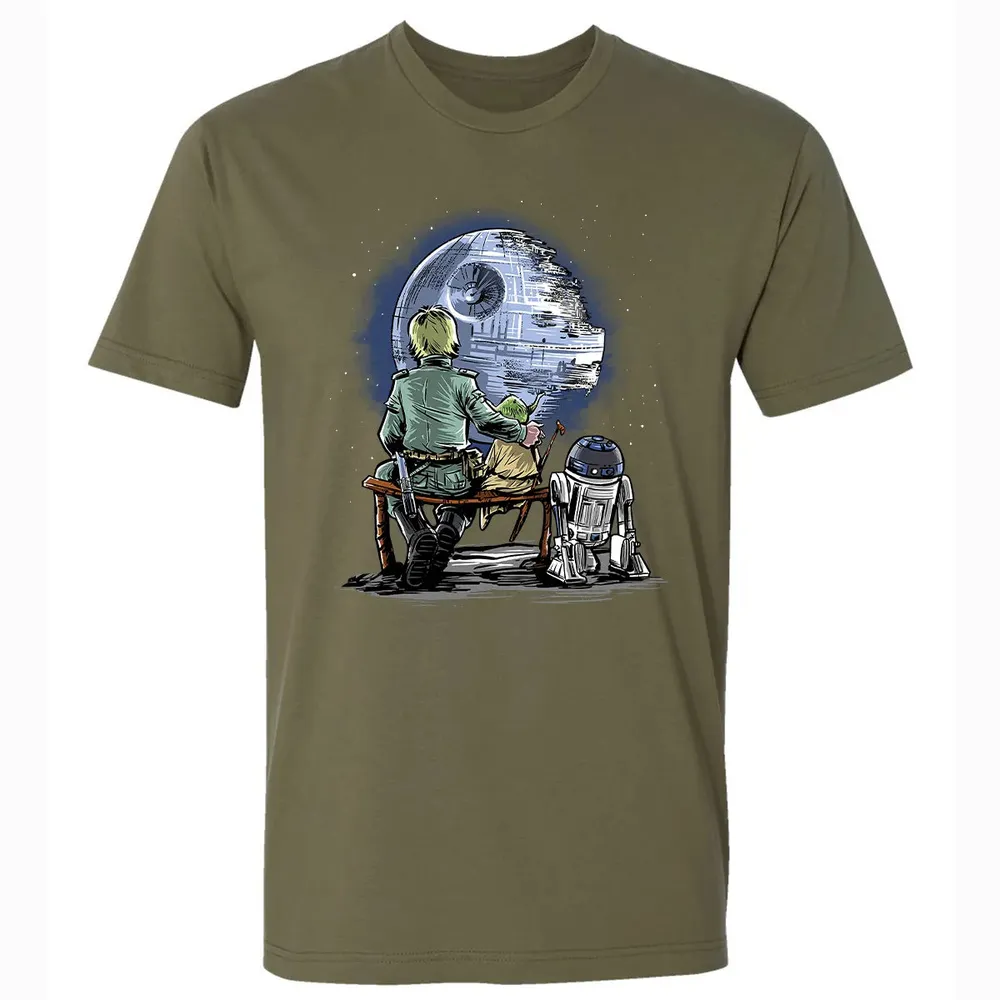 Master and Apprentice Gazing at the â€œMoonâ€ Premium Unisex T-shirt - 5