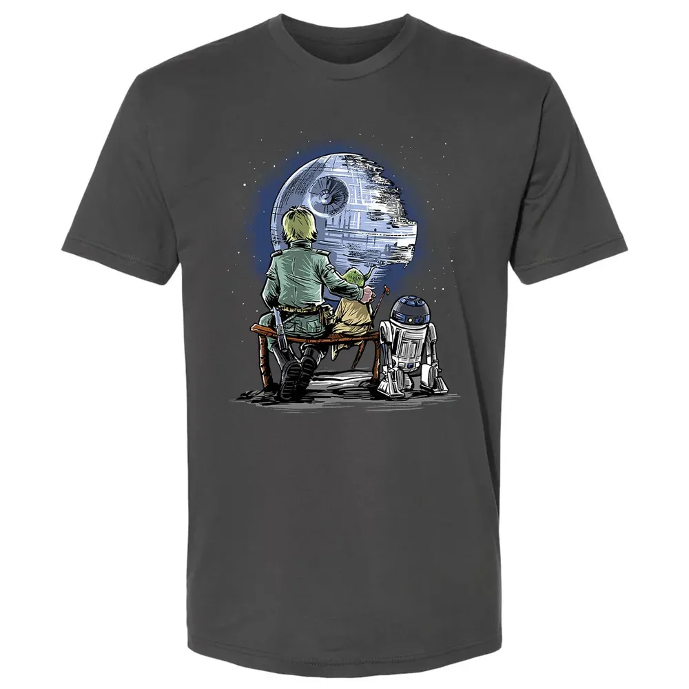 Master and Apprentice Gazing at the â€œMoonâ€ Premium Unisex T-shirt - 8