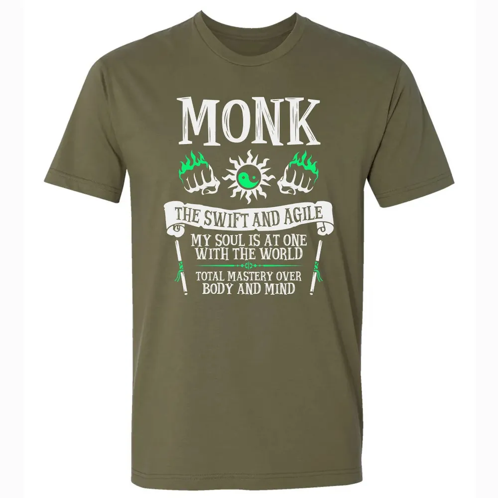 MONK, THE SWIFT AND AGILE (White) Premium Unisex T-shirt - 5