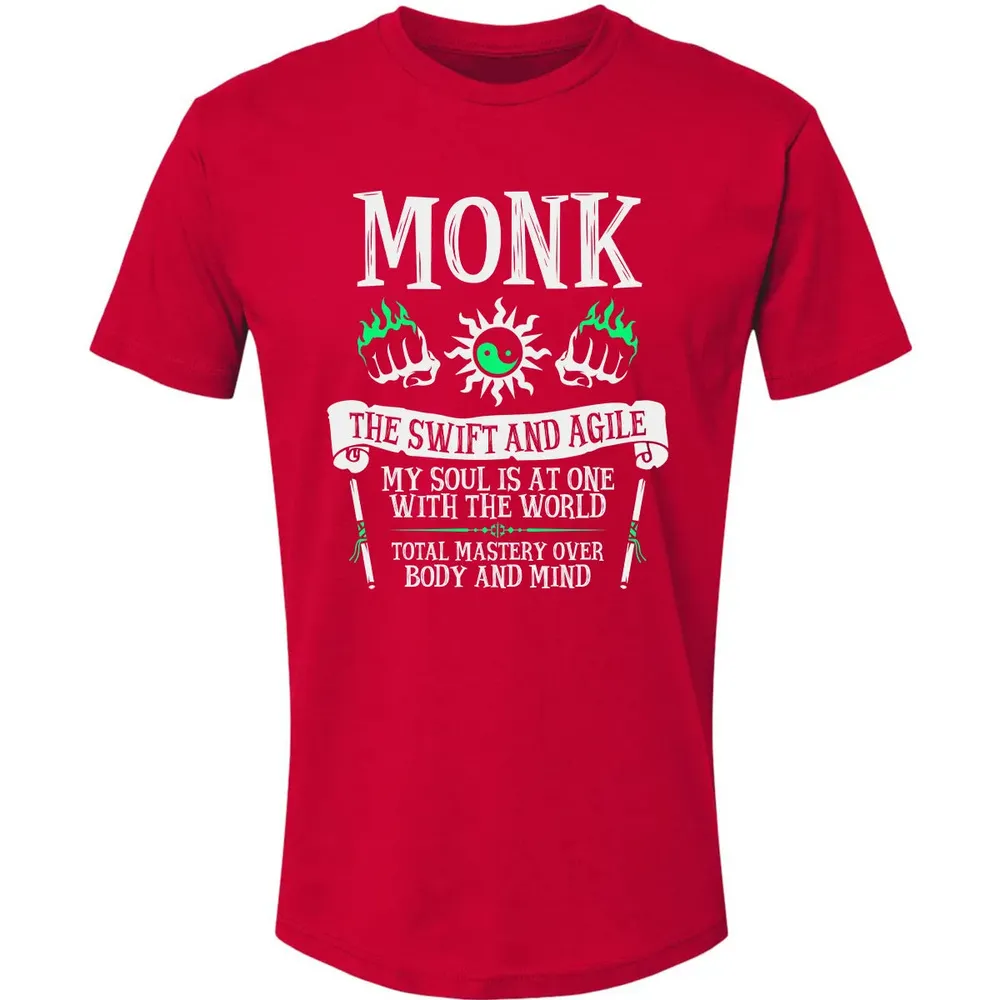 MONK, THE SWIFT AND AGILE (White) Premium Unisex T-shirt - 6