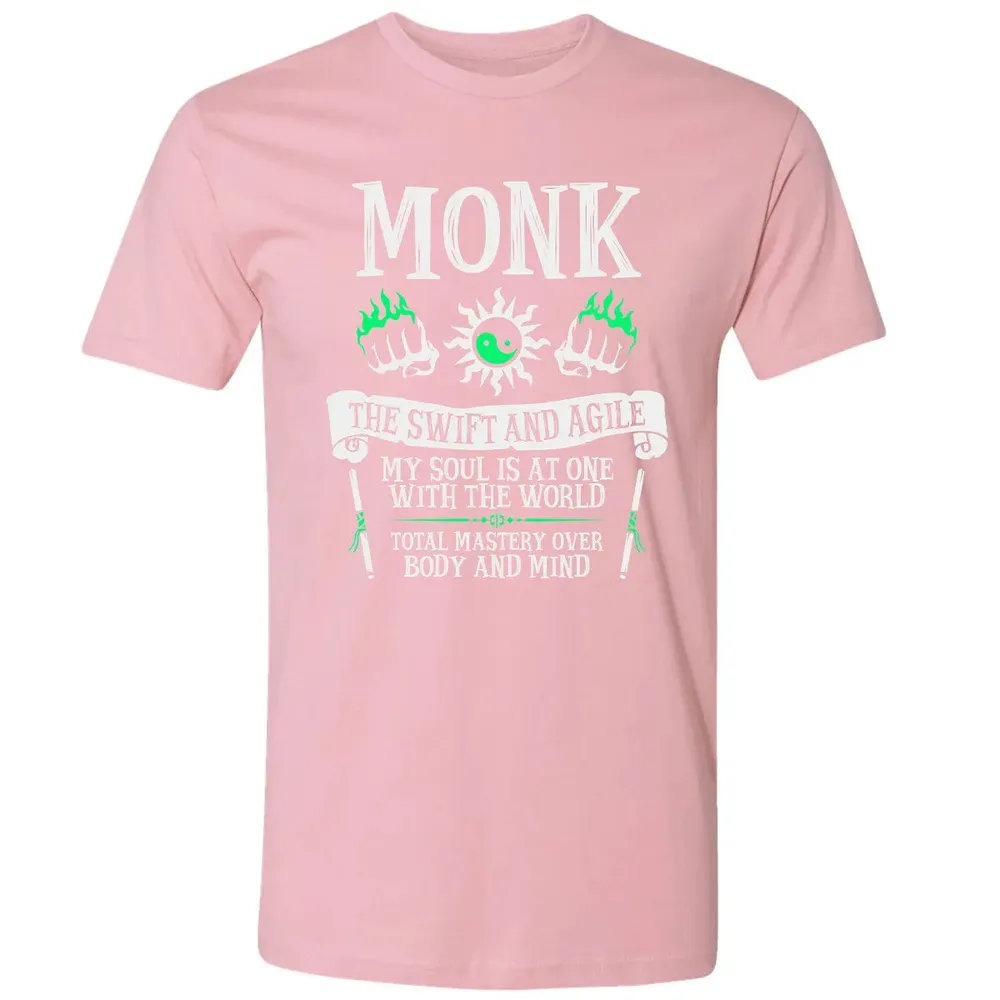 MONK, THE SWIFT AND AGILE (White) Premium Unisex T-shirt - 3