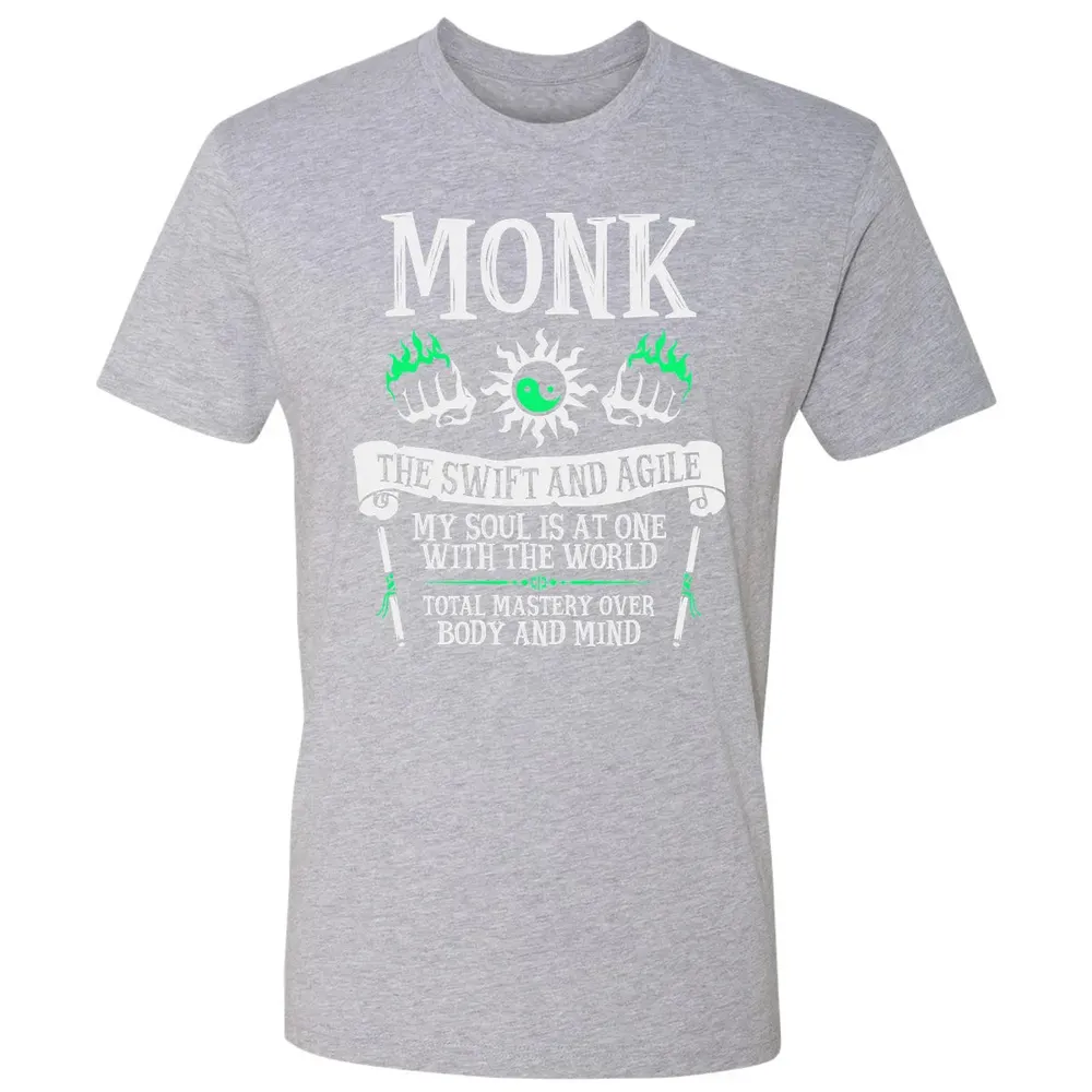 MONK, THE SWIFT AND AGILE (White) Premium Unisex T-shirt - 9