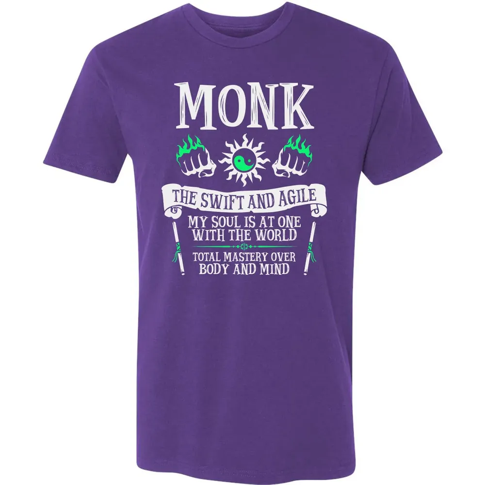MONK, THE SWIFT AND AGILE (White) Premium Unisex T-shirt - 7