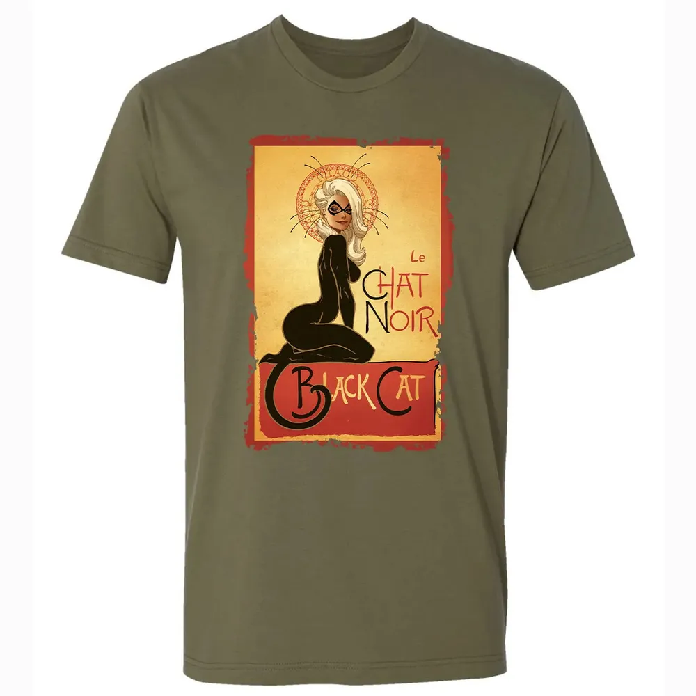 Le Chat Noir Black Cat Premium Unisex T-shirt - 5