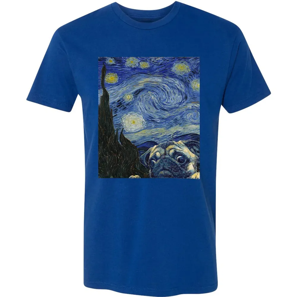 Pug Starry Night Premium Unisex T-shirt - 10