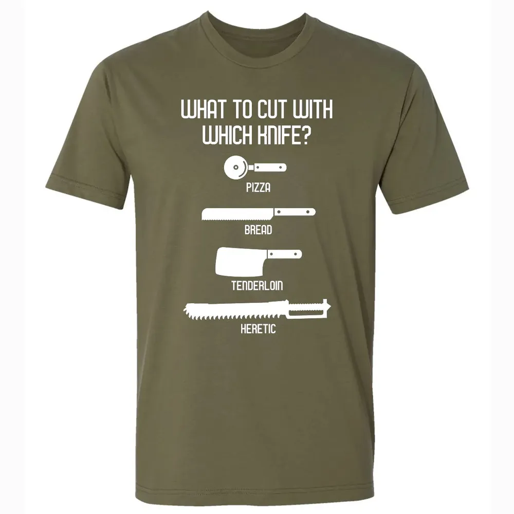 Cut With Which Knife Premium Unisex T-shirt - 5