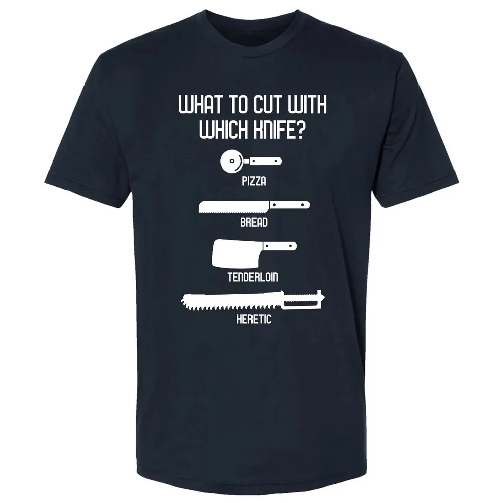 Cut With Which Knife Premium Unisex T-shirt - 2