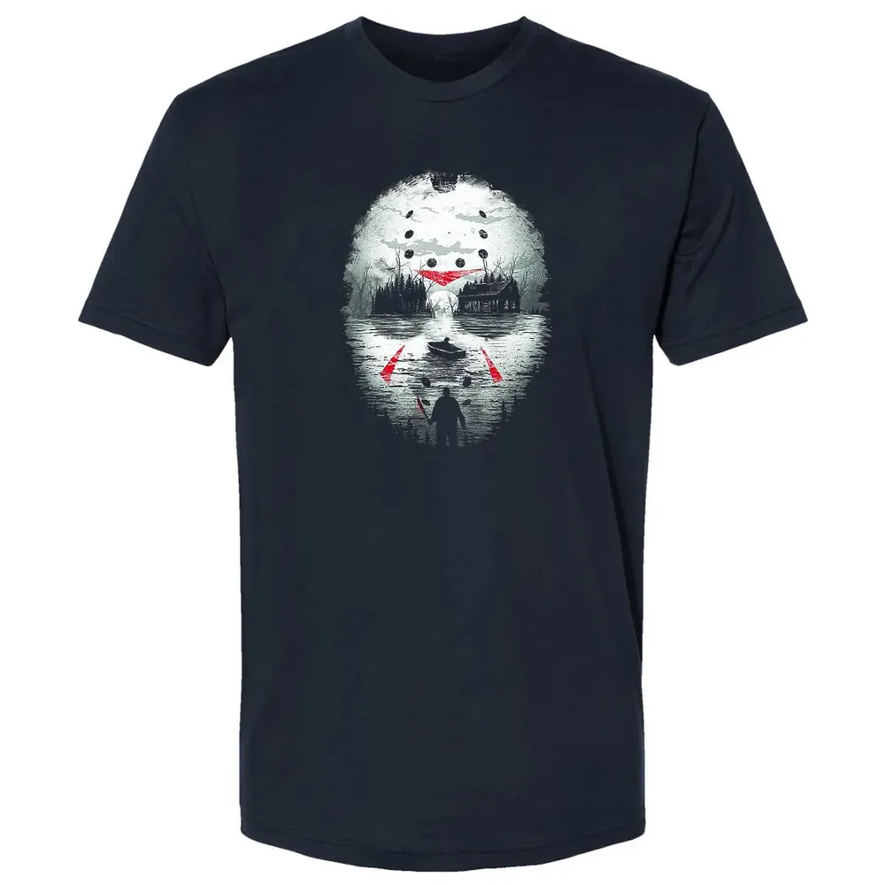 Jason Halloween Mask Horror  Graphic 13th Friday Funny Gift Premium Unisex T-shirt - 2