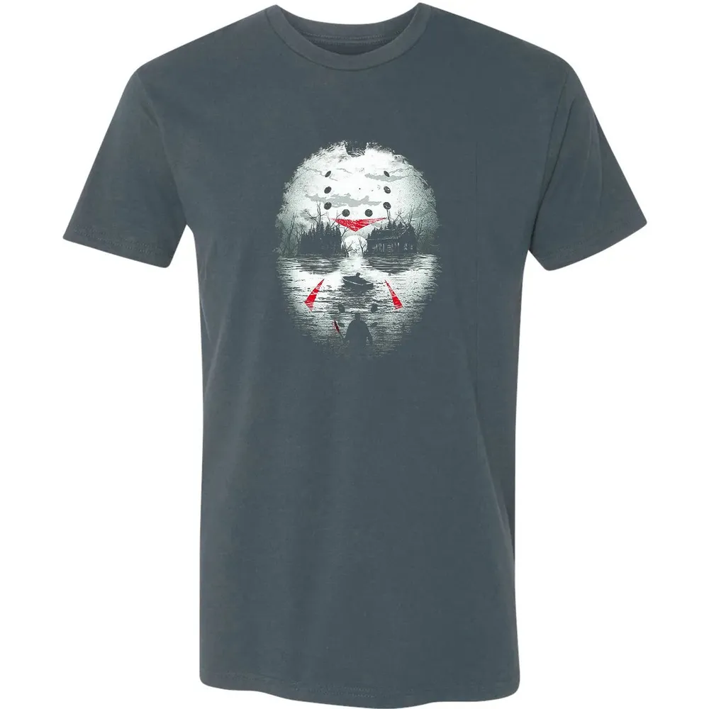 Jason Halloween Mask Horror  Graphic 13th Friday Funny Gift Premium Unisex T-shirt - 14