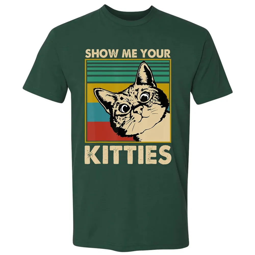 Show me Your Kitties Cat lover Retro Vintage Gift Premium Unisex T-shirt - 12