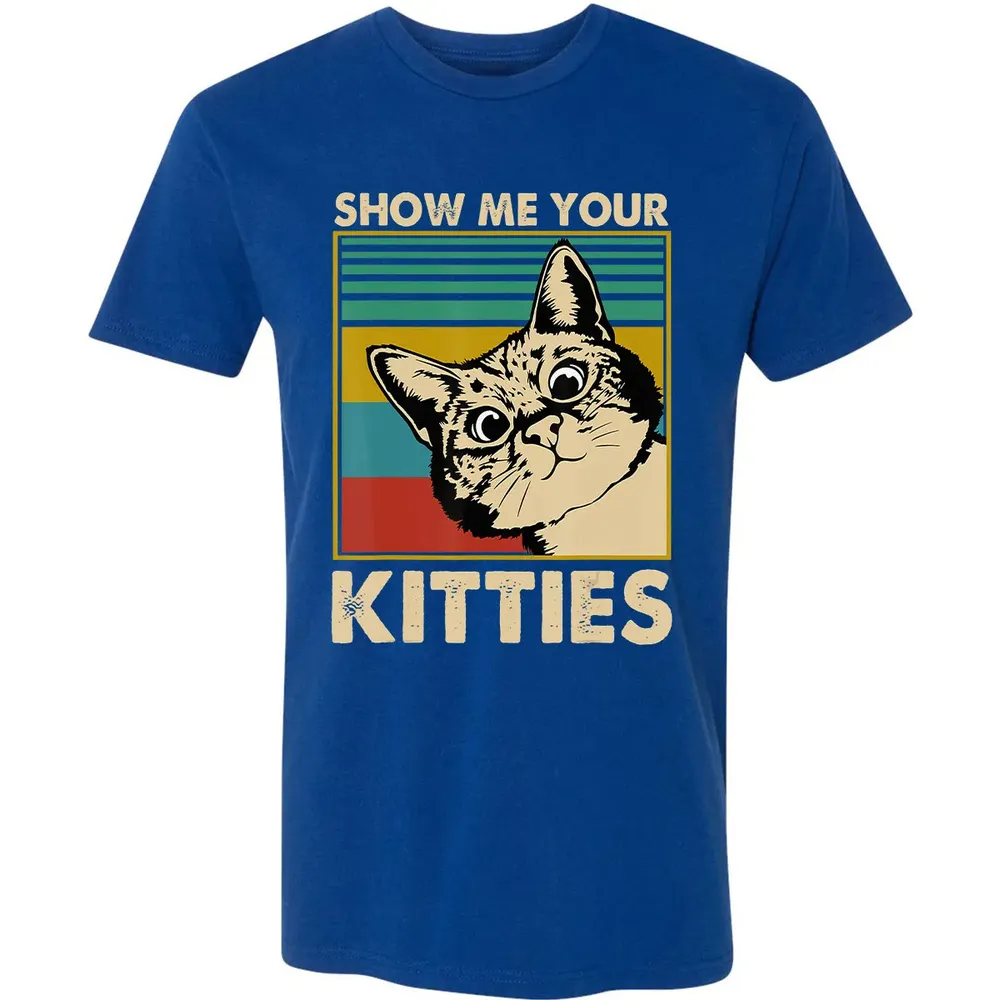 Show me Your Kitties Cat lover Retro Vintage Gift Premium Unisex T-shirt - 10