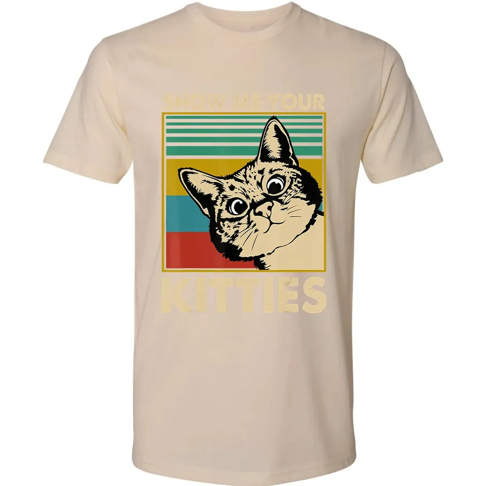 Show me Your Kitties Cat lover Retro Vintage Gift Premium Unisex T-shirt - 13