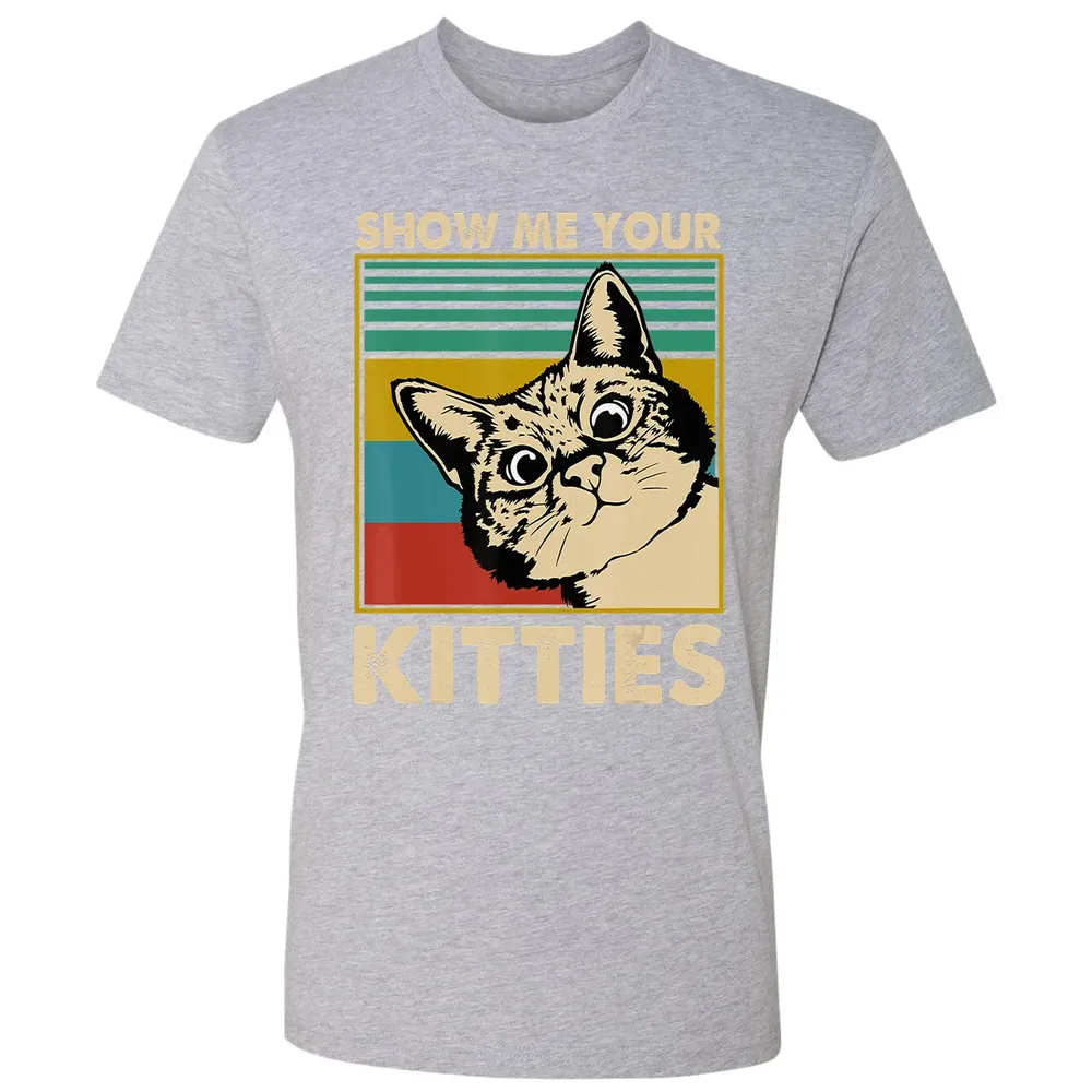 Show me Your Kitties Cat lover Retro Vintage Gift Premium Unisex T-shirt - 9