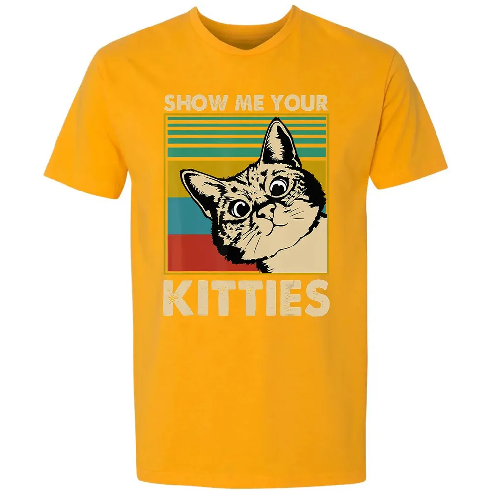 Show me Your Kitties Cat lover Retro Vintage Gift Premium Unisex T-shirt - 11