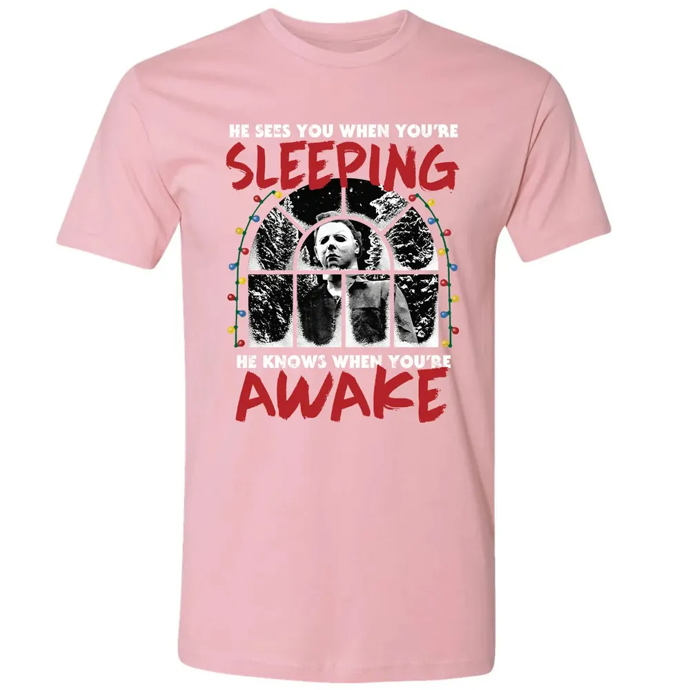 He Knows When Youâ€™re Awake Premium Unisex T-shirt - 3