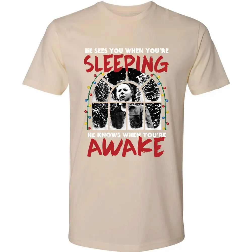 He Knows When Youâ€™re Awake Premium Unisex T-shirt - 13