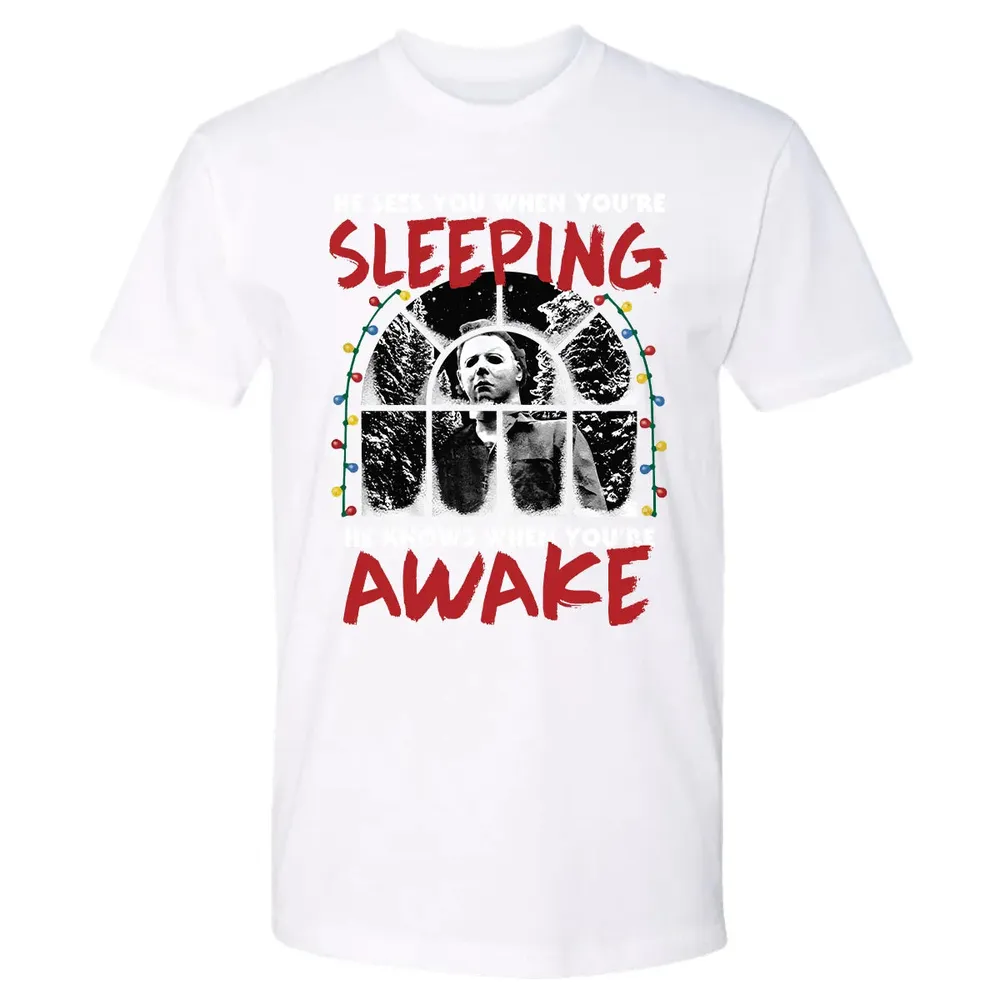 He Knows When Youâ€™re Awake Premium Unisex T-shirt - 4