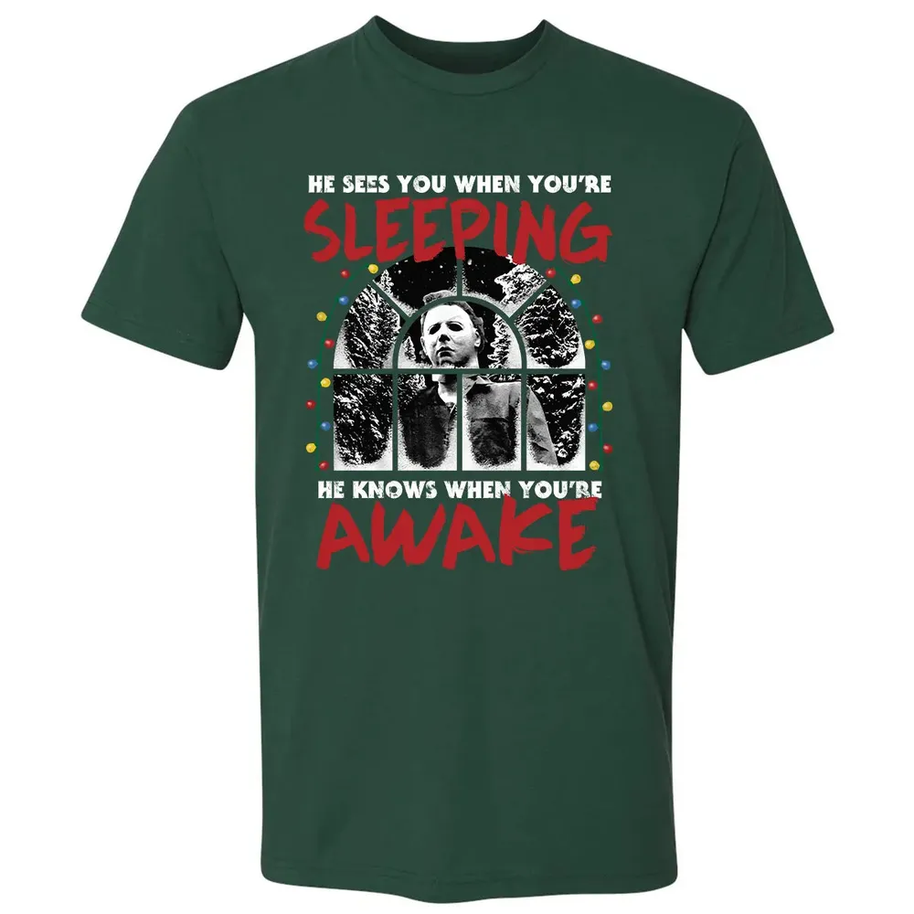 He Knows When Youâ€™re Awake Premium Unisex T-shirt - 12