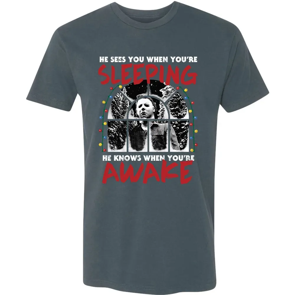 He Knows When Youâ€™re Awake Premium Unisex T-shirt - 14