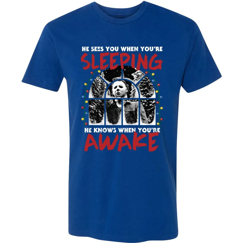 He Knows When Youâ€™re Awake Premium Unisex T-shirt - 10