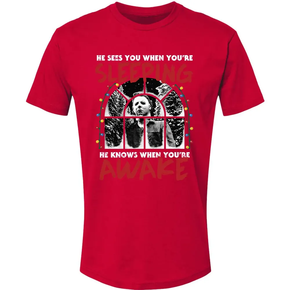 He Knows When Youâ€™re Awake Premium Unisex T-shirt - 6