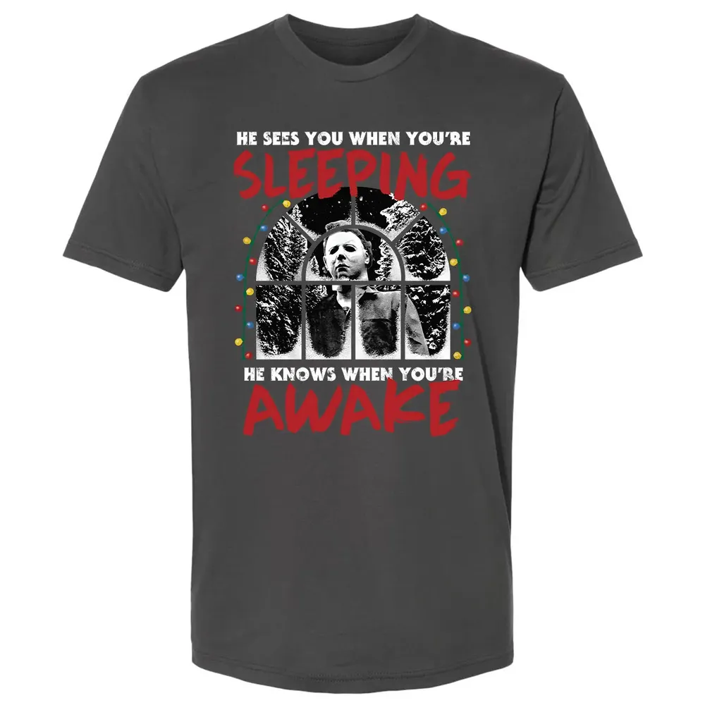 He Knows When Youâ€™re Awake Premium Unisex T-shirt - 8