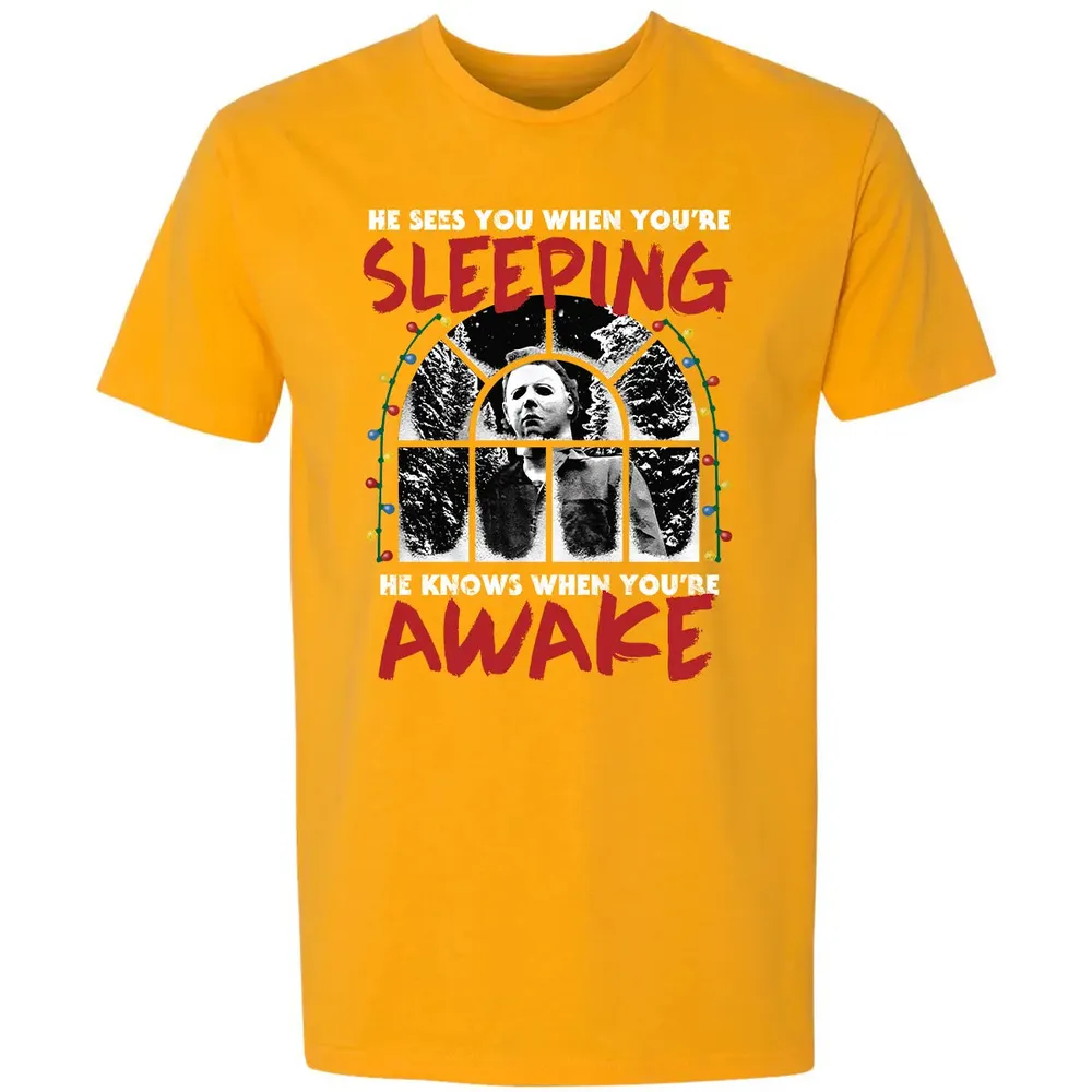 He Knows When Youâ€™re Awake Premium Unisex T-shirt - 11