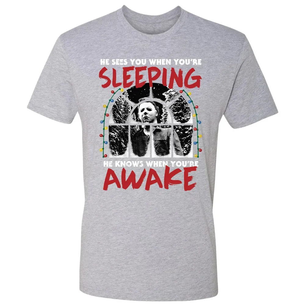 He Knows When Youâ€™re Awake Premium Unisex T-shirt - 9