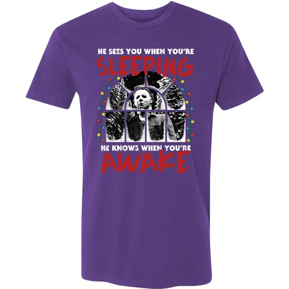 He Knows When Youâ€™re Awake Premium Unisex T-shirt - 7