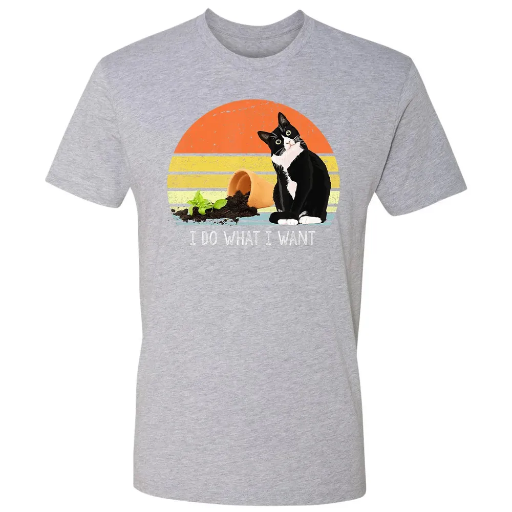 cat destroying plants funny cat plant lover Chonk Cat Premium Unisex T-shirt - 9