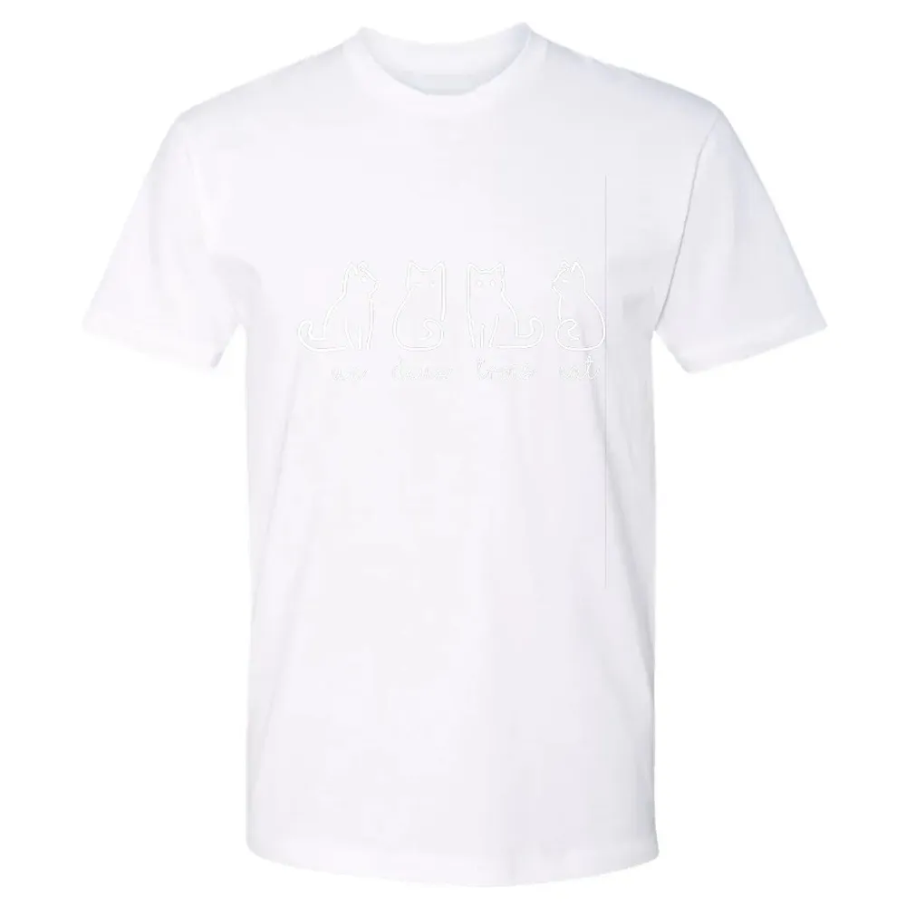 Cute Abstract Un Deux Trois Cat French Kitty Premium Unisex T-shirt - 4