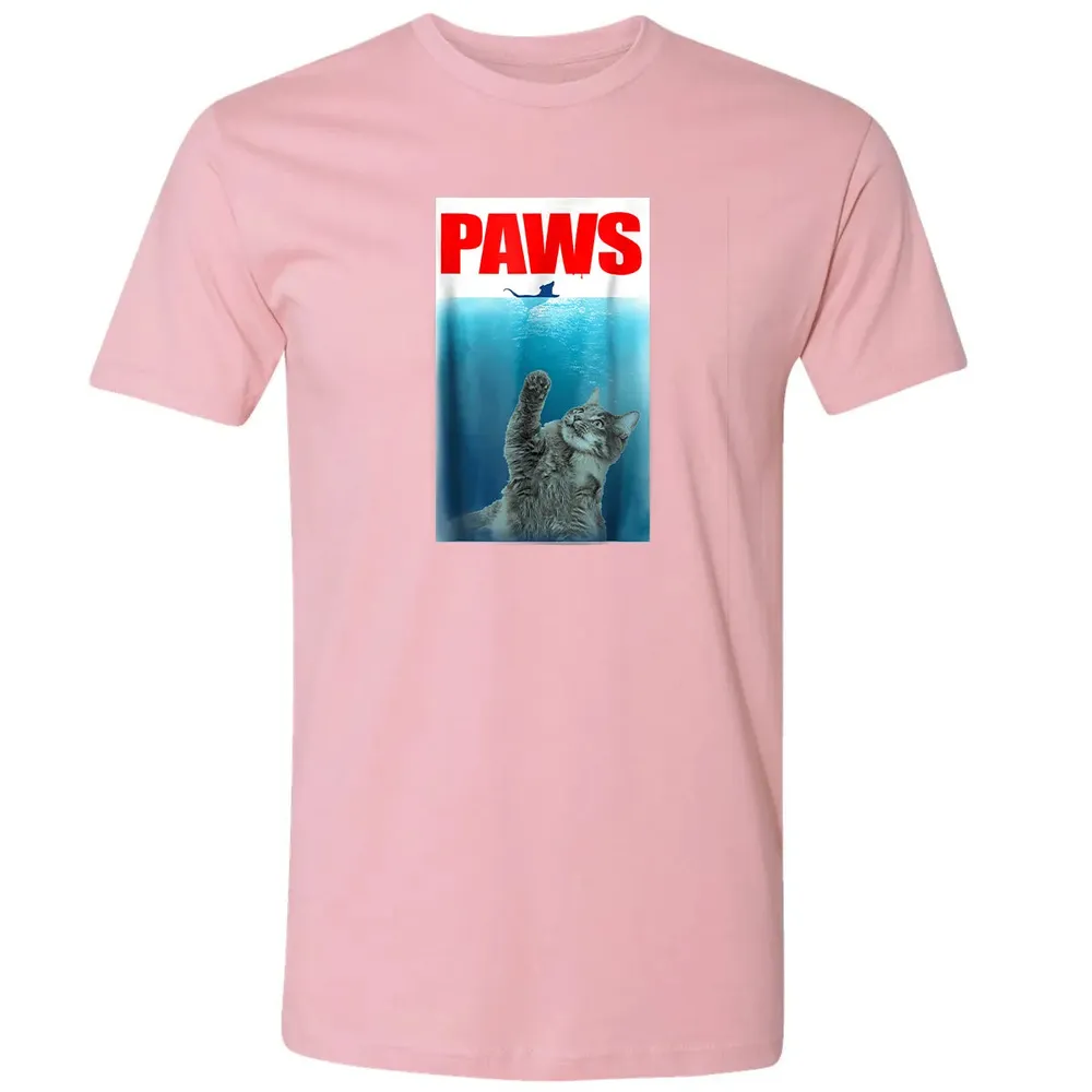 Paws Cat and Mouse  Cute Funny Cat Lover Premium Unisex T-shirt - 3