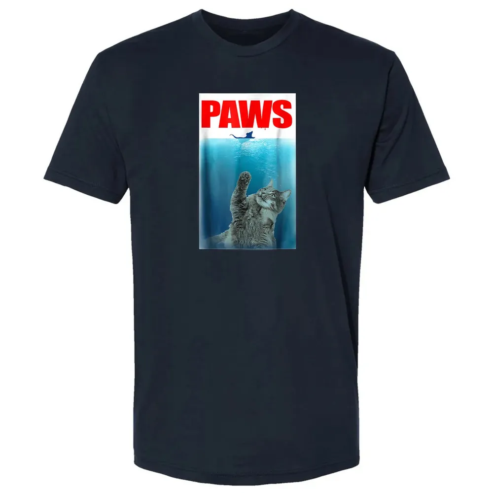 Paws Cat and Mouse  Cute Funny Cat Lover Premium Unisex T-shirt - 2