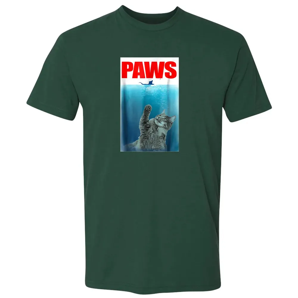 Paws Cat and Mouse  Cute Funny Cat Lover Premium Unisex T-shirt - 12