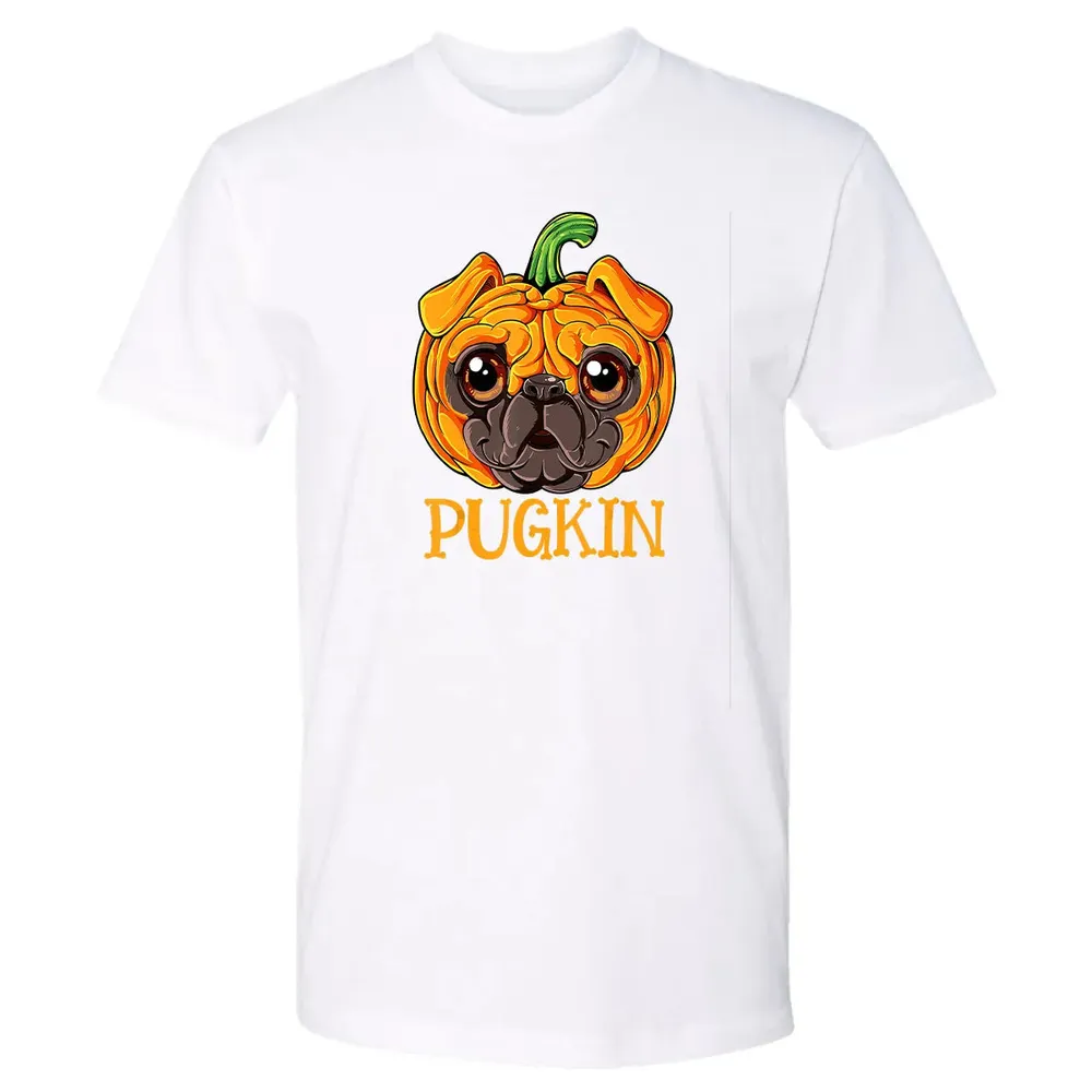 Pugkin Pug Pumpkin  Halloween Kids Boys Thanksgiving Premium Unisex T-shirt - 4