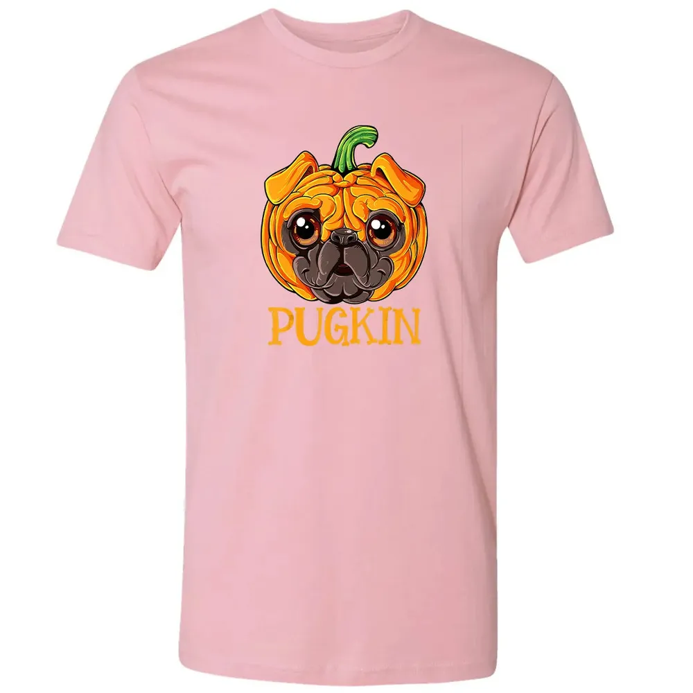 Pugkin Pug Pumpkin  Halloween Kids Boys Thanksgiving Premium Unisex T-shirt - 3