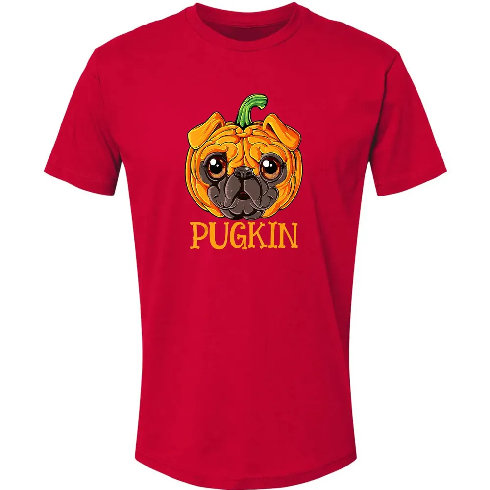 Pugkin Pug Pumpkin  Halloween Kids Boys Thanksgiving Premium Unisex T-shirt - 6
