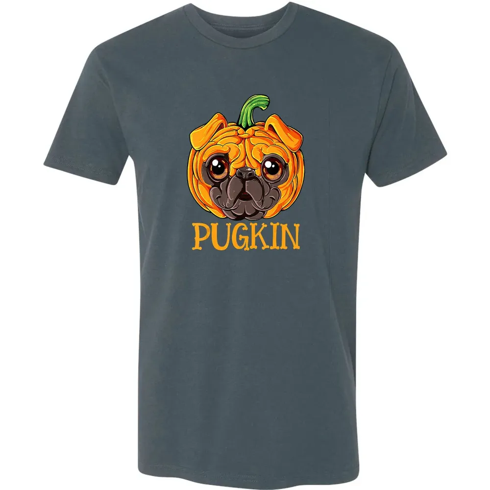 Pugkin Pug Pumpkin  Halloween Kids Boys Thanksgiving Premium Unisex T-shirt - 14
